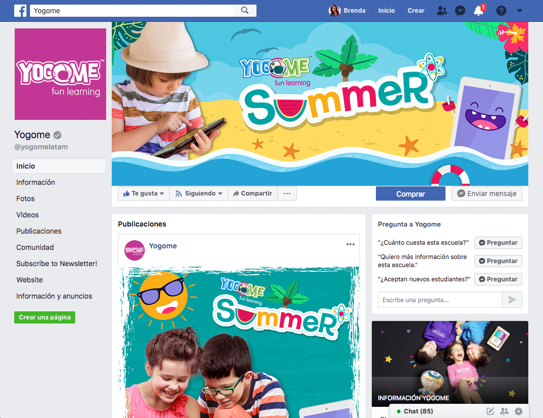 Socialmedia facebook social summer color motion video yogome kids