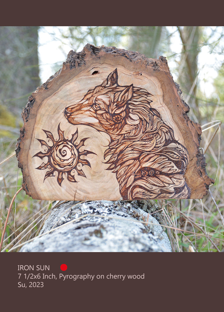 animals artwork handmade portrait pyrography suorlovart taurus wildlife Wood Burning