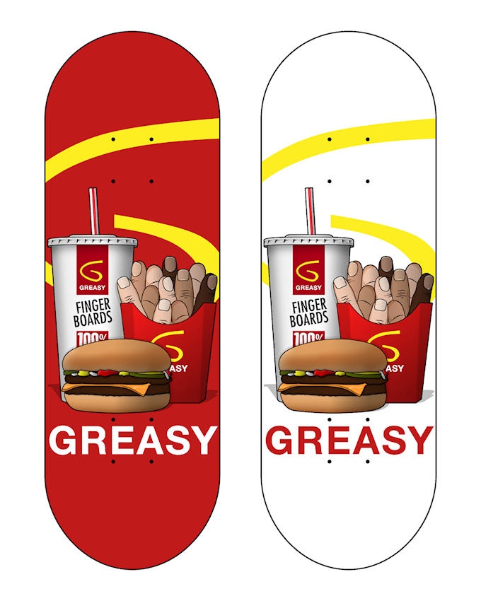 greasy Fingerboards deck deckart skateboard skatelife skateart