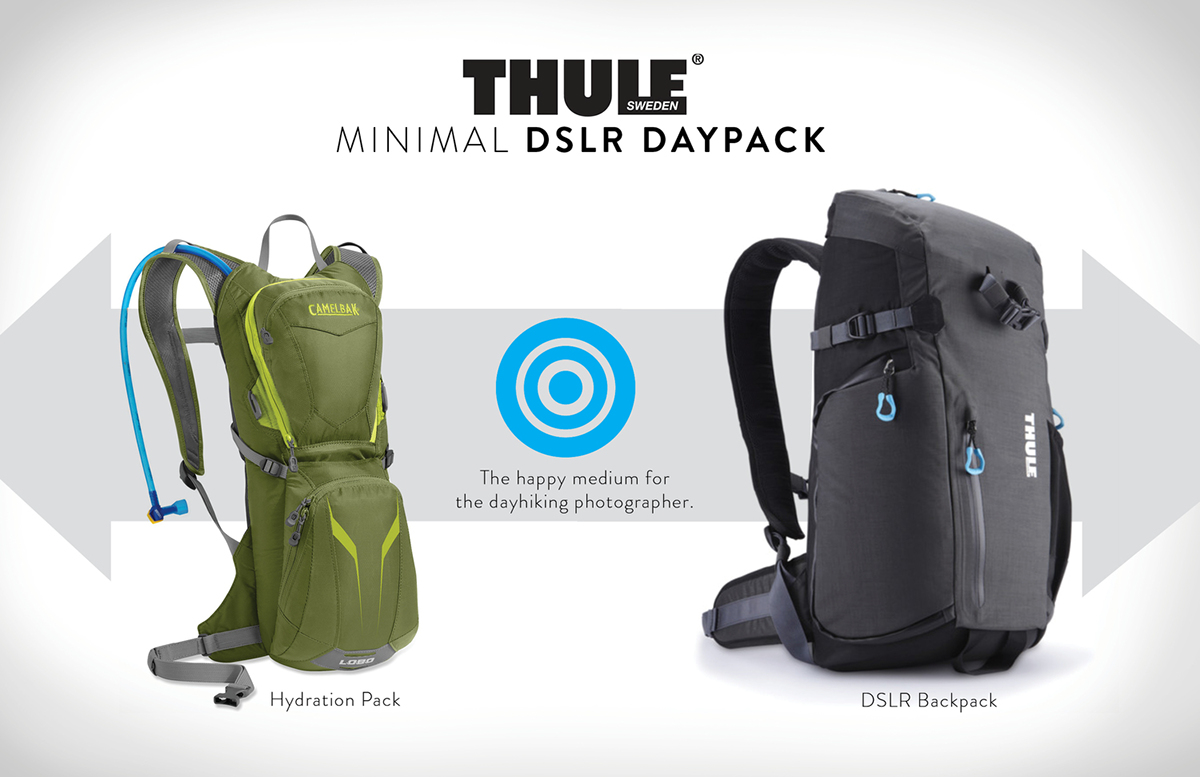Thule quickfire dslr daypack backpack bag softgoods camera Hydration sketching rendering design outdoors hiking Backpacking