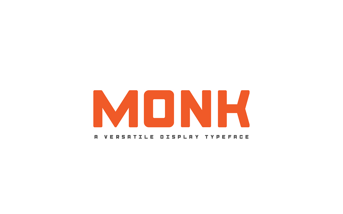 monk Display Typeface modern vintage Retro font Mono free freebie