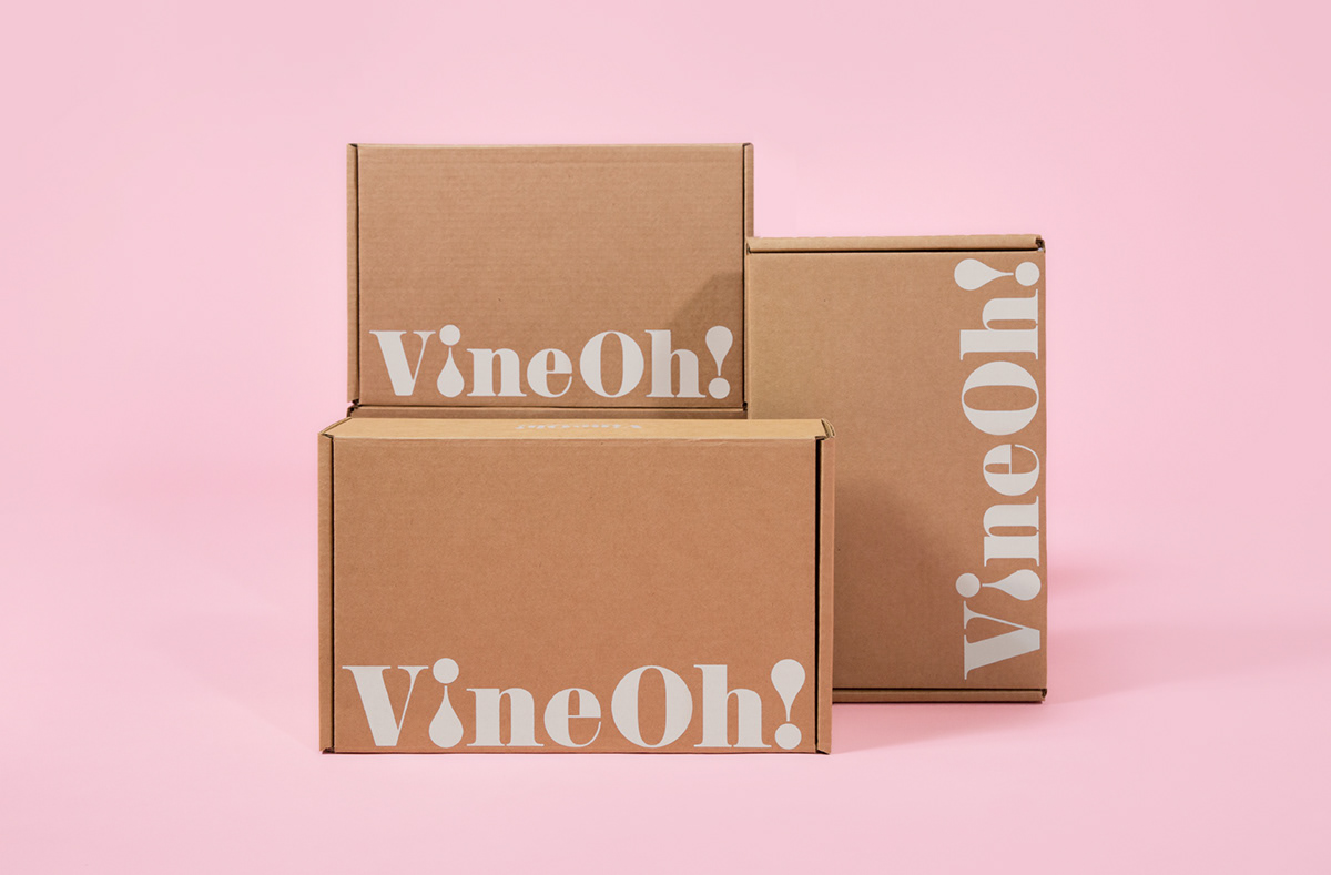 Packaging graphic design  print design  branding  wine subscription Fashion  lifestyle vineoh surprise