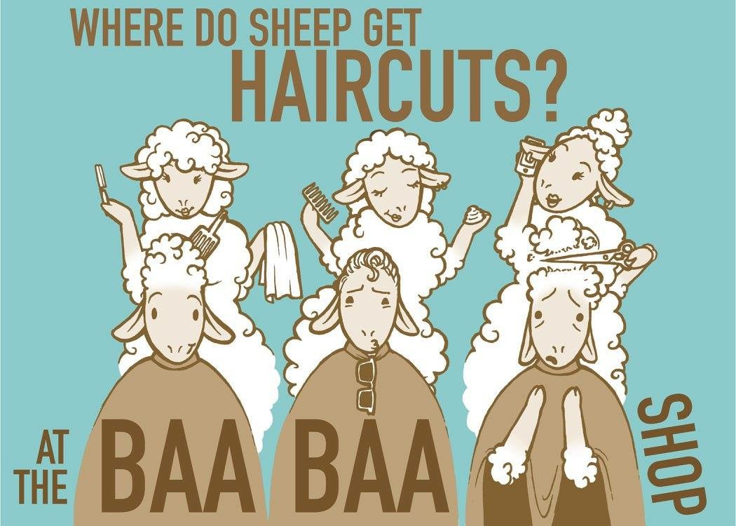 photoshop sheep joke haircut barber funny