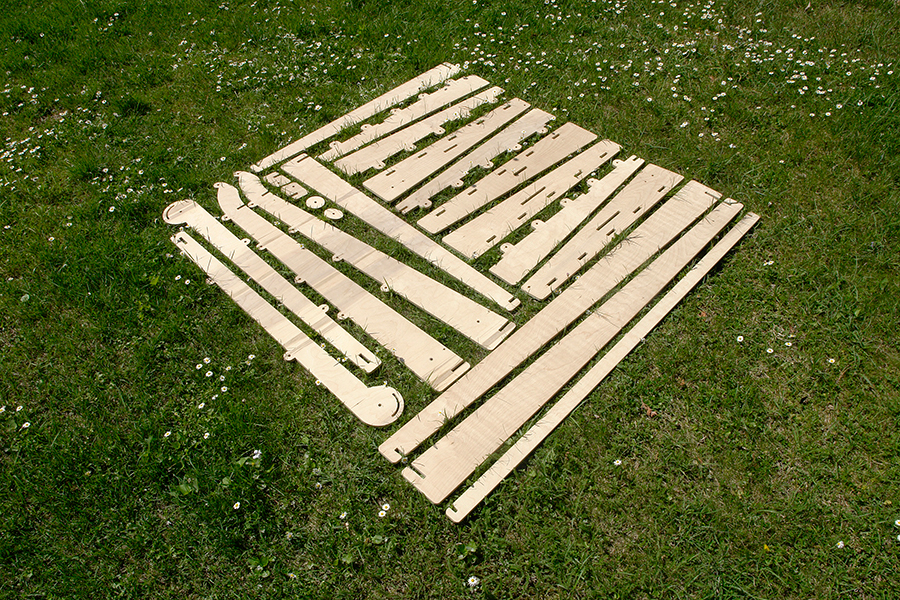 ICSHU table photo table plywood PLEXIGLAS Sustainable Laszlo Tamas Balazs Botos