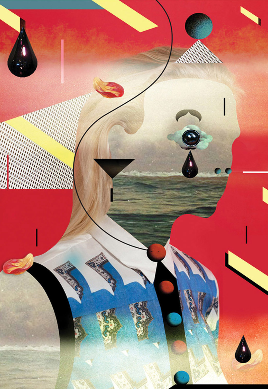 collage identity mixed media bauhaus Collageart contemporaryart design face Ocean surrealism