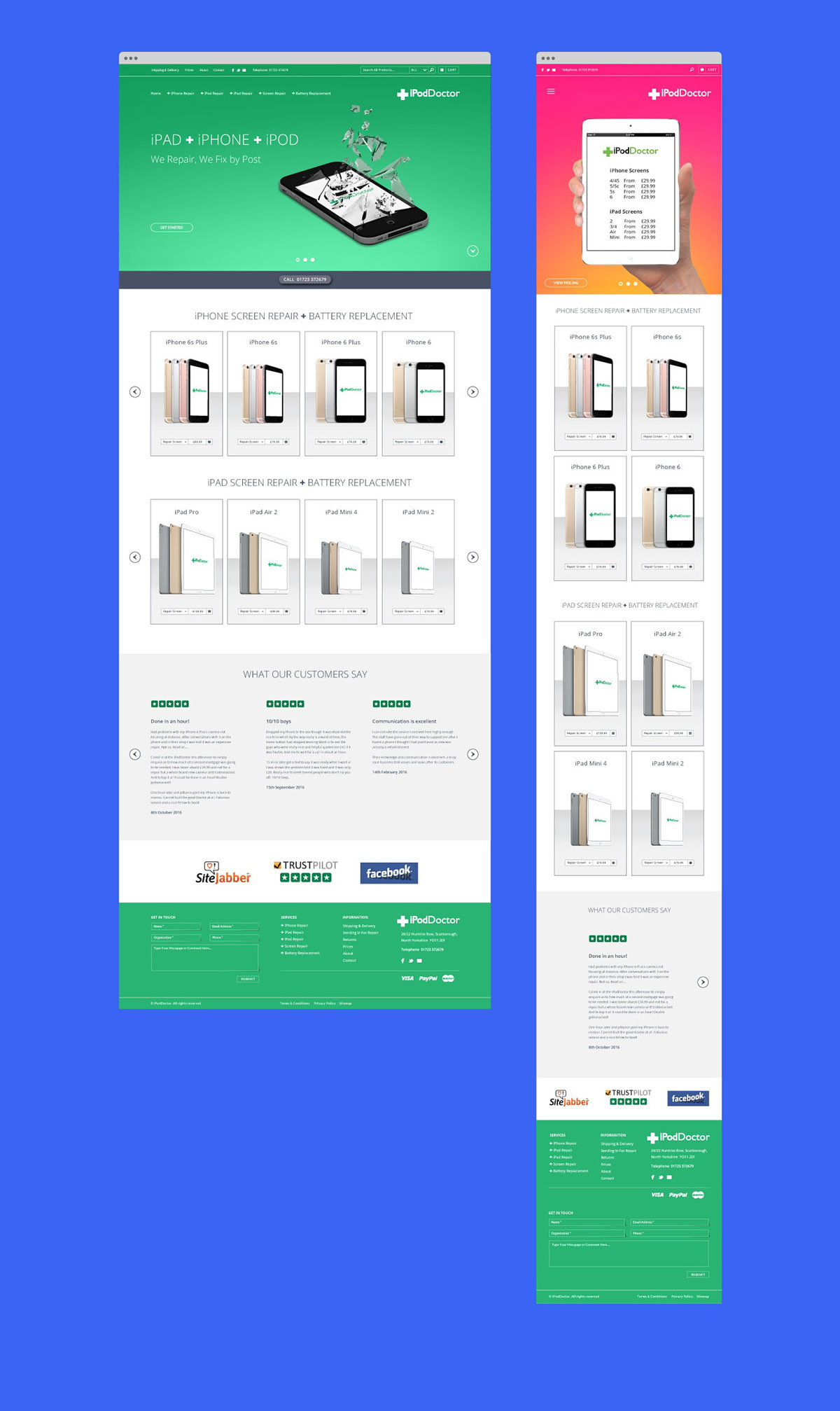 e-commerce bright colours Web Design  ipod smart phone tablet UX design
