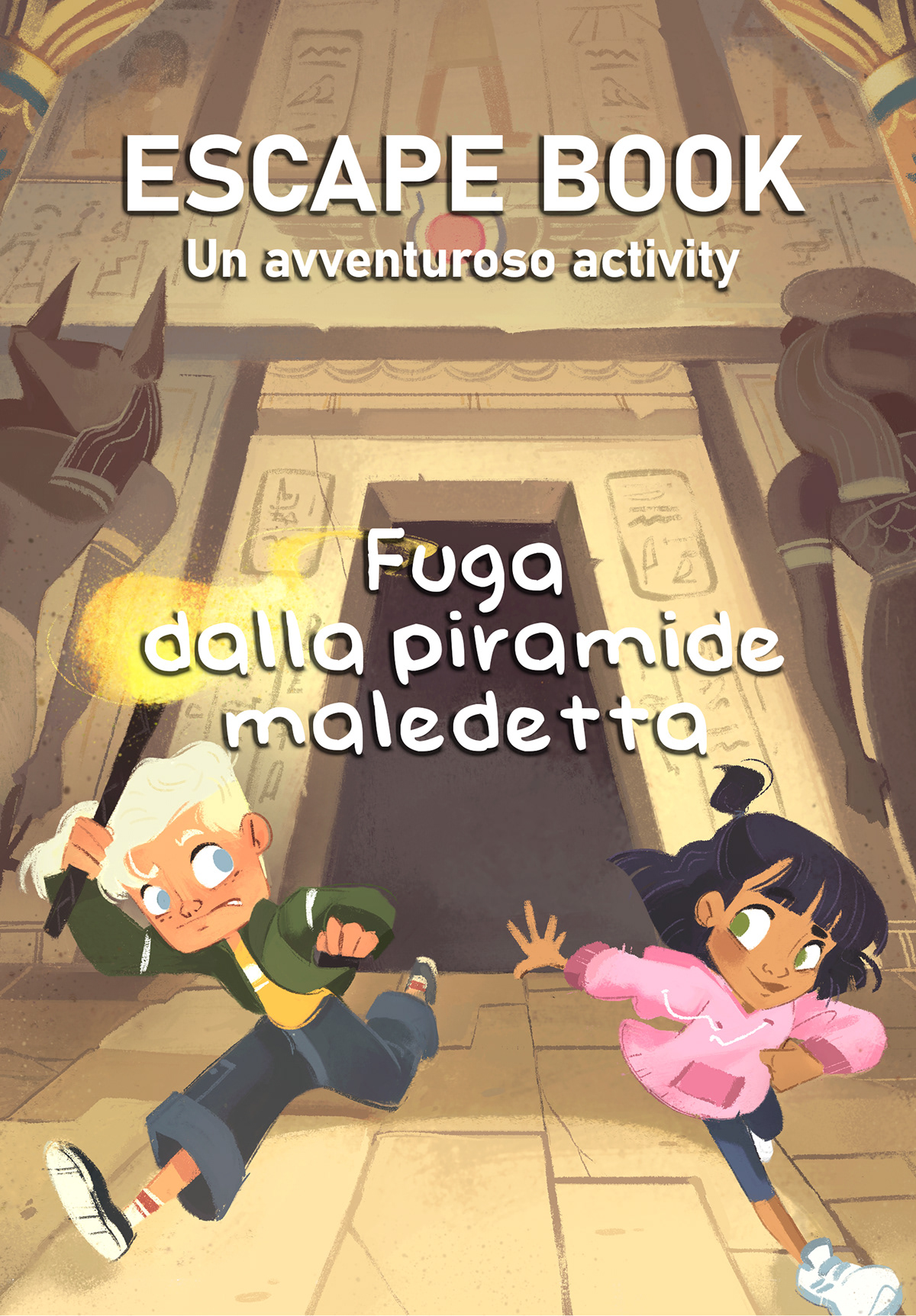 activity art book book cover digital illustration escape game ILLUSTRATION  kids pyramid