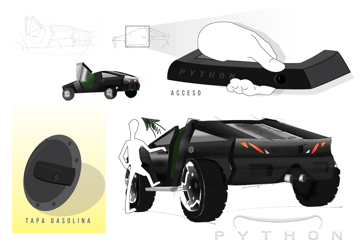 model car automotive   Render sketch concept