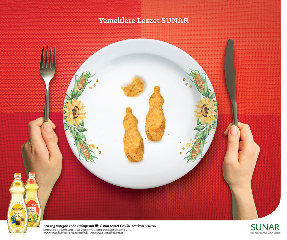 ads oil corn sunflower chicken frıed Food  plate