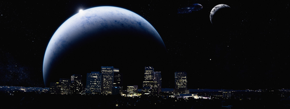 downtown  city  night  life  space  universe  moon  planet  stars  los  angeles