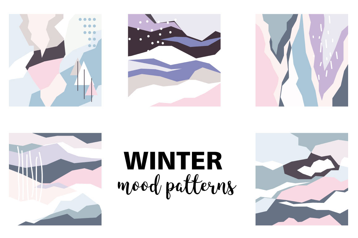 winter Patterns surface art board background cold graphic design  product design  home decor