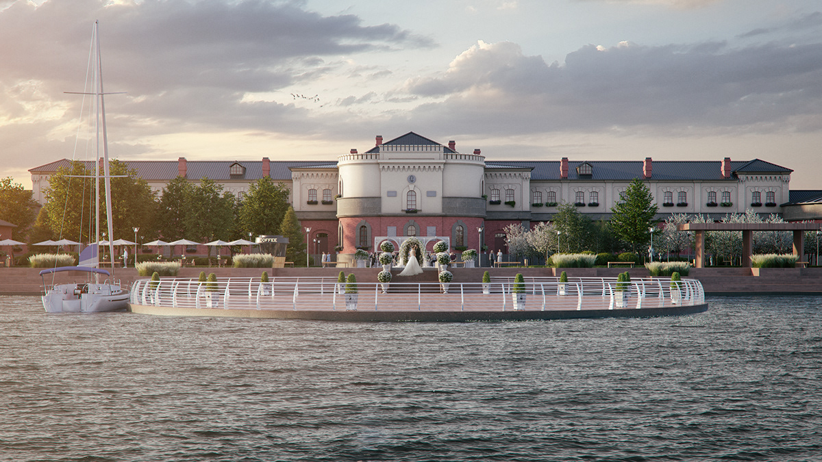3D architecture archviz CGI corona exterior Render Saint-Petersburg visualization Russia