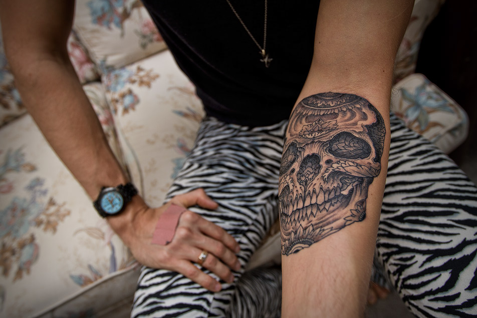 Thomas Hooper dia de los muertos day of the dead Foxhound Studio Billy-Shane Duquette Skull Tattoo tattoo tattoo photography Thomas Hooper Skull Thomas Hooper Tattoo