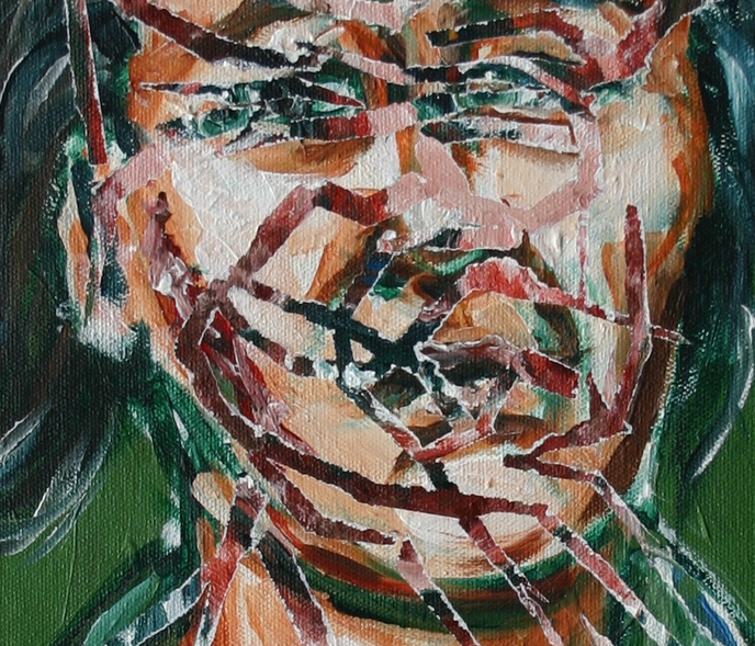 acrylic linen canvas Portraiture death portrait figurative Human Body medical history Disease sick  darkart