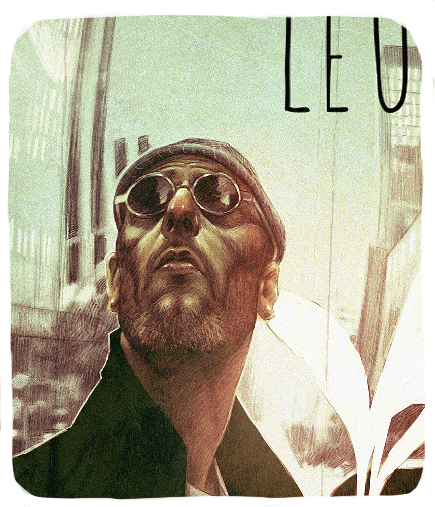 Leon movie poster sketch mathilda Jean Reno natalie portman Classic oldies city