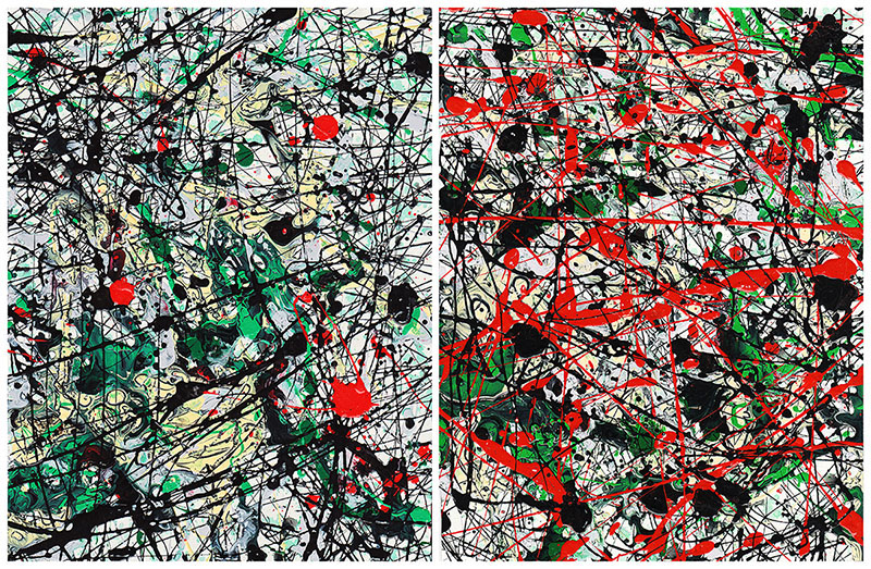 abstract pollock Hamptons manolis chaos complex pattern colorful