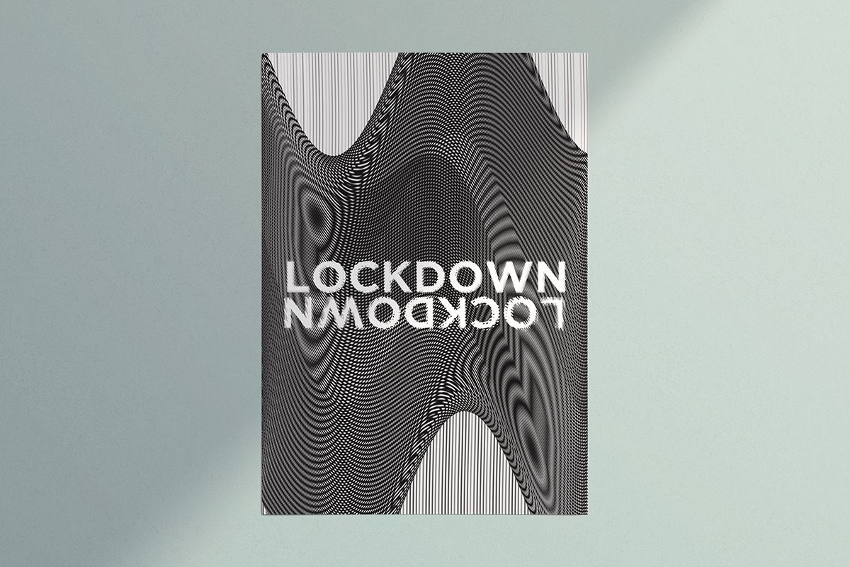 graphic design  lockdown poster Poster Design print design  typography  