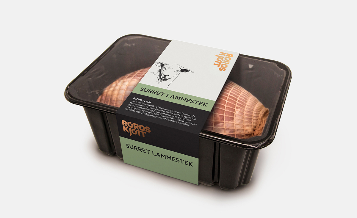 meat identity Packaging norway Mockup 3D Food  ILLUSTRATION  animal copper