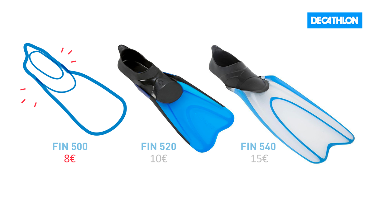 fin decathlon subea snorkeling product design  sport