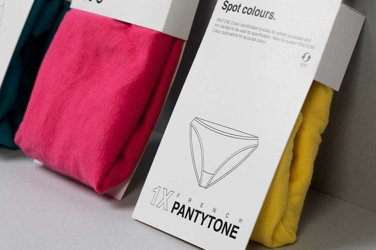 Underpantones cape town mark south africa design concept Bum lingerie underwear pantone ladies gentlemen designer product panties