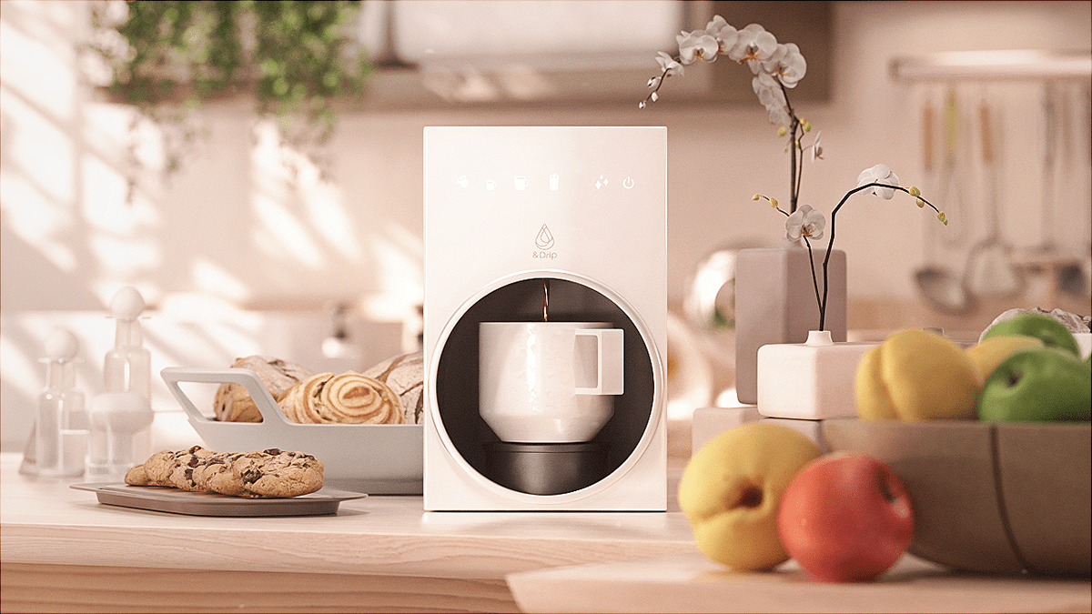 after effects cinema 4d cocacola coffeemaker gallery motion graphics  nendo octane product Promotion
