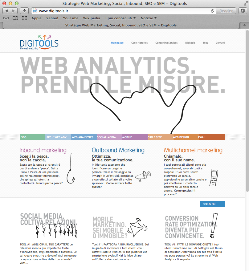 Web marketing tool digital Website