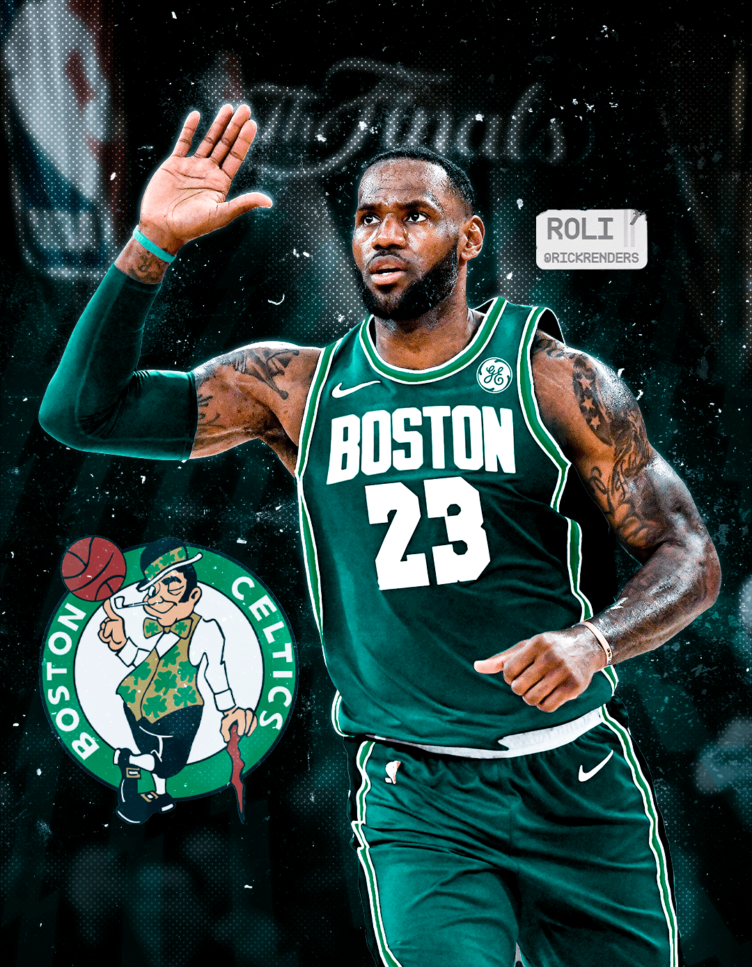 basketball Boston Celtics Lakers LeBron James NBA photoshop sports