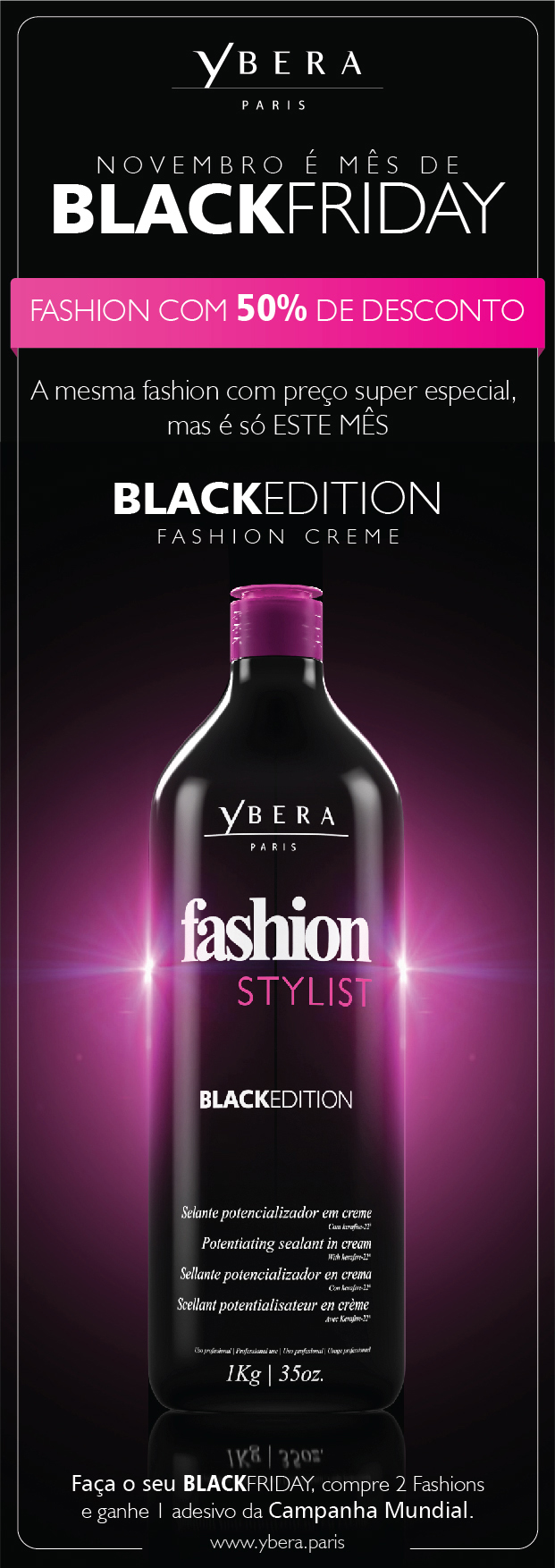 Black Friday Ybera Cosmetic hair Label folder ad