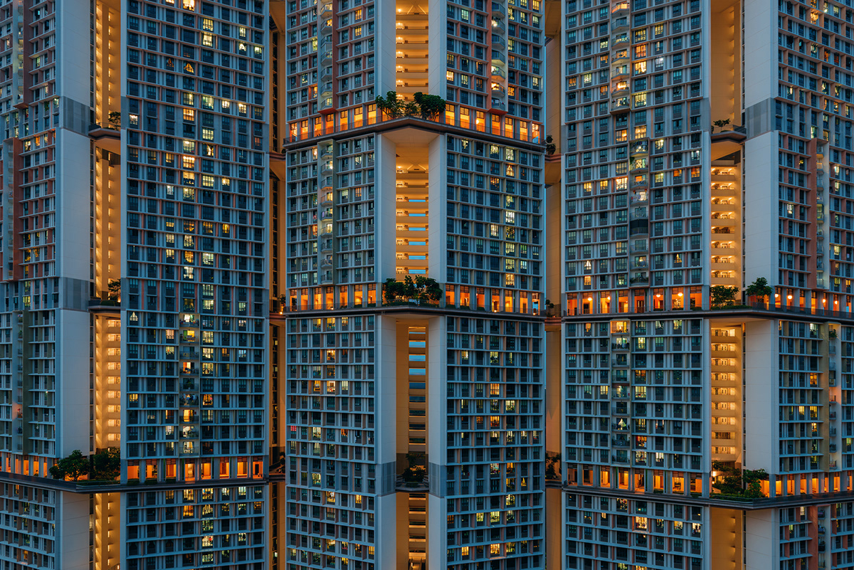 singapore Urban Architecture stacked High Rise Buildings cityscape Photography  fine art textures Patterns