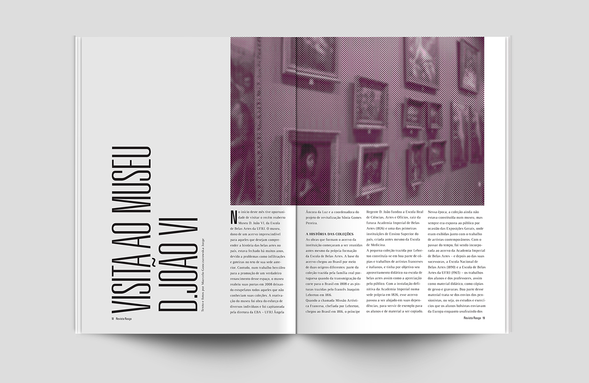 magazine revista editorial Rasgo UFRJ EBA CVD Comunicação Visual Design julie pires arte moderna art frida cover pages diagramação
