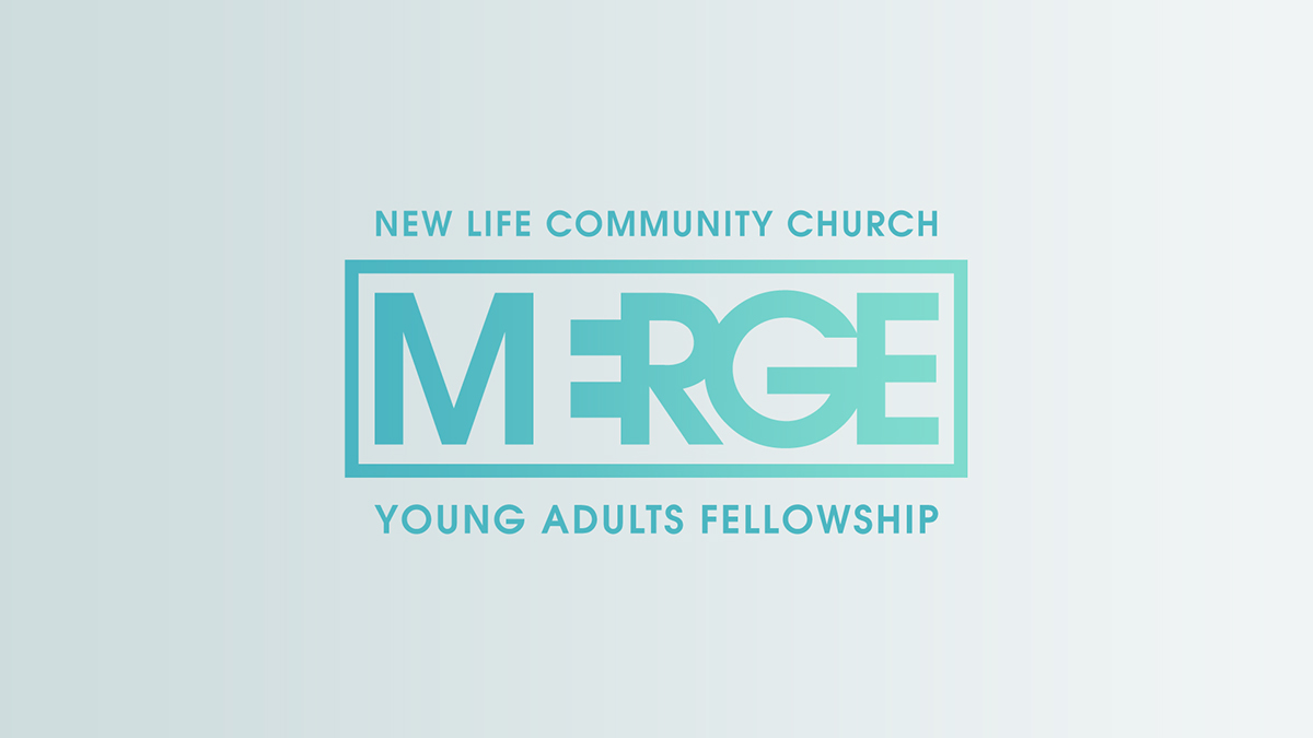 logo church Merge Ministry negative space text