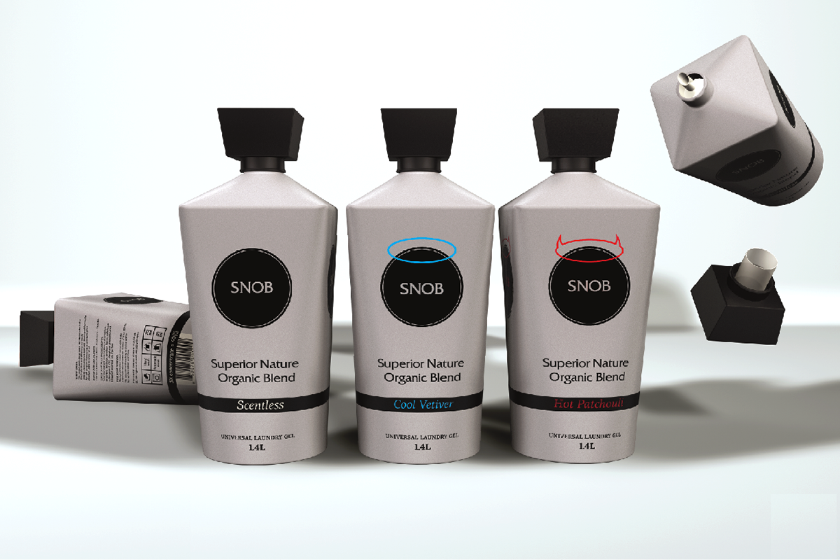 3D detergent organic perfume Product concept