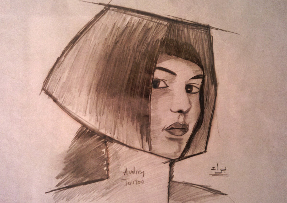 sketch pencil Marion Cotillard audrey tatu amelie