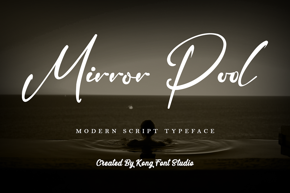 branding  designfont font greetingcard lettering Logotype mirror pool modern Script Typeface