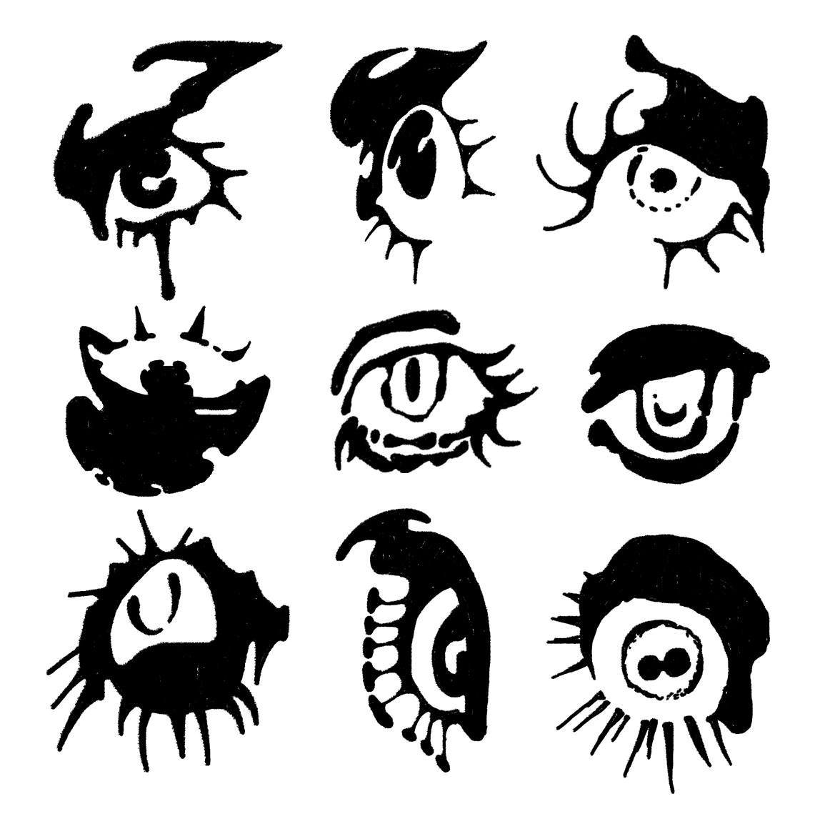 2000s aesthetic eye eyes logo sketch styling  Stylization Y2K y2k aesthetic