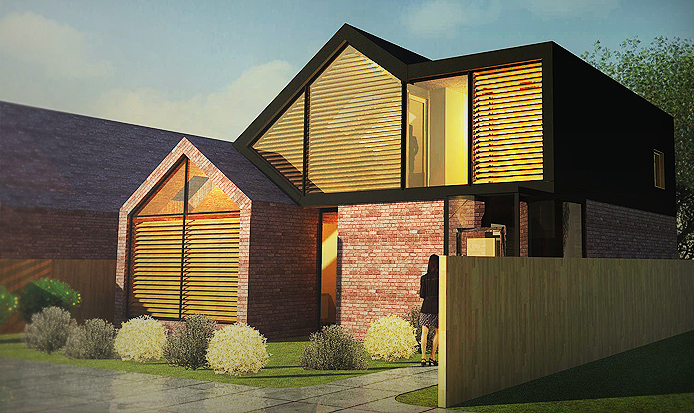 house home Project Gable barnhouse aluminium folding brick traditional Victorian federation suburb