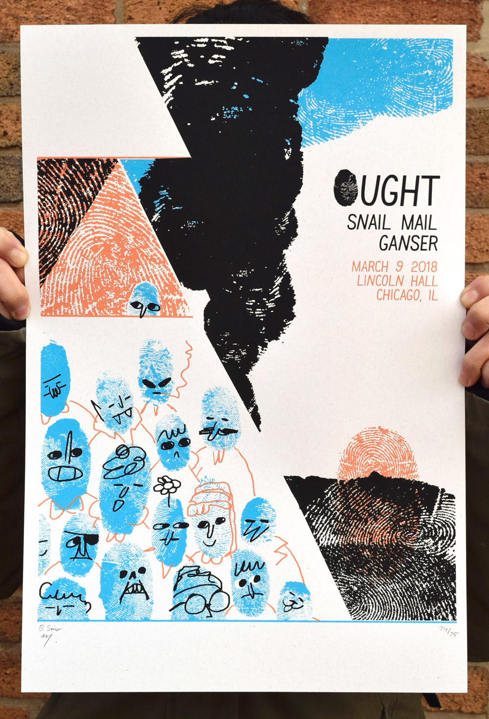 gig poster silkscreen screen print poster abstract design typeography graphic design  Poster Design texture