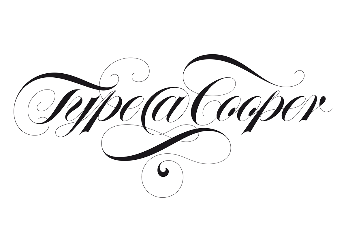 lettering letter copperplate Type@Cooper spencerian roundhand vector Robofont   swash Swashes