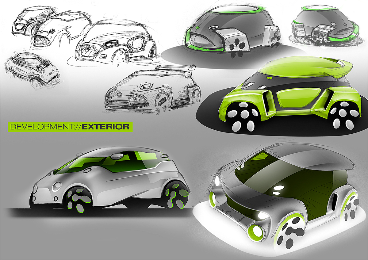 fiat car design collage concept Sub/A