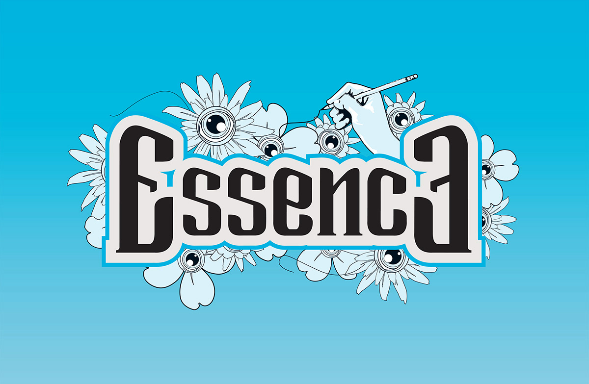 essence Typeface type essence typeface alex parada psychedelic handmade letters letras
