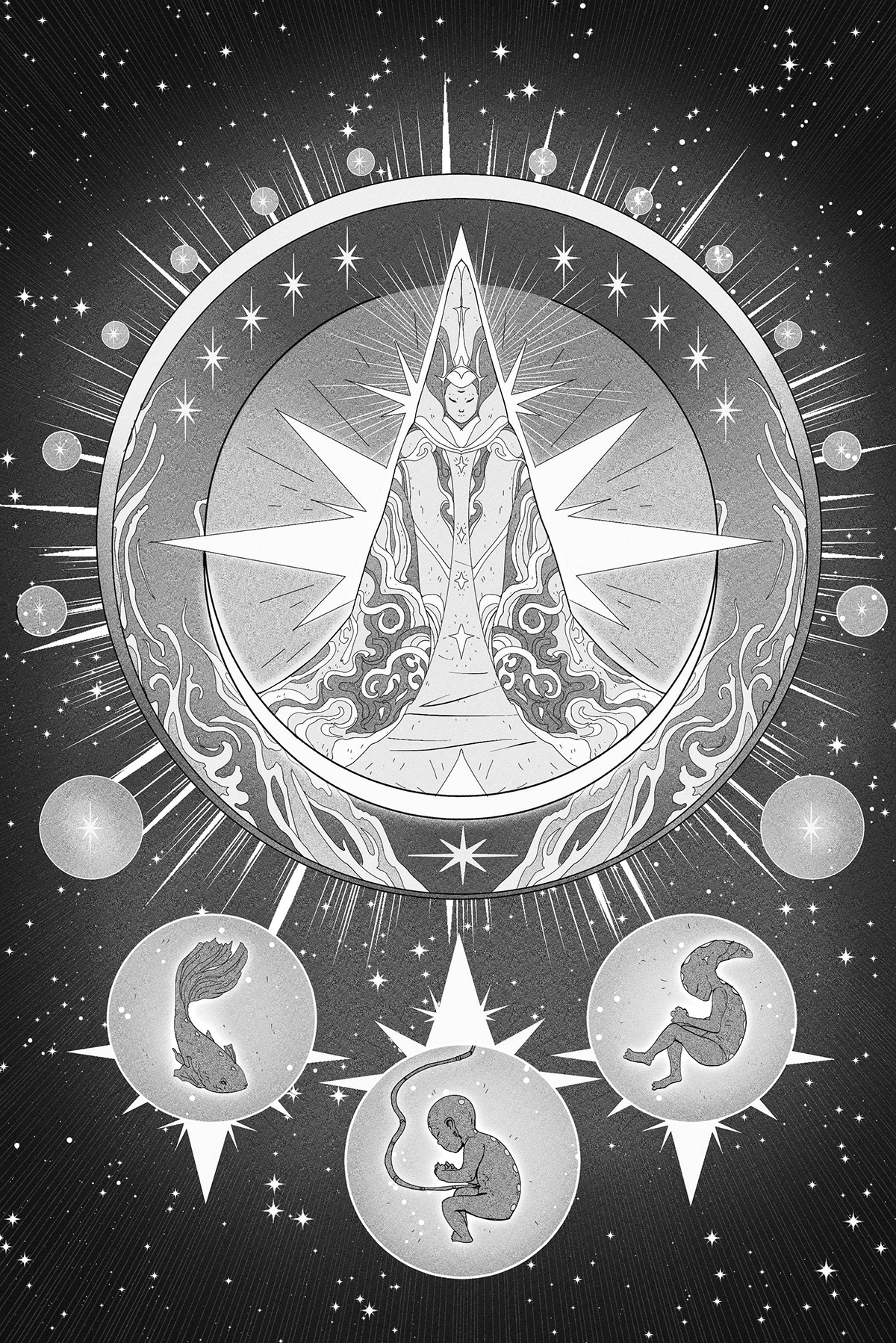 Buddha Cyberpunk fantasy Metaphysics mind mystical philosophy  Scifi spiritual voyager