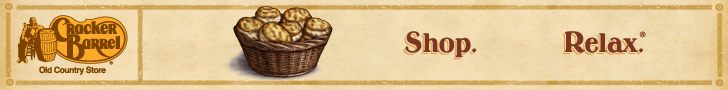 Cracker Barrel Old Country Store eat. shop. relax. Web Banner digital animated gif Travel