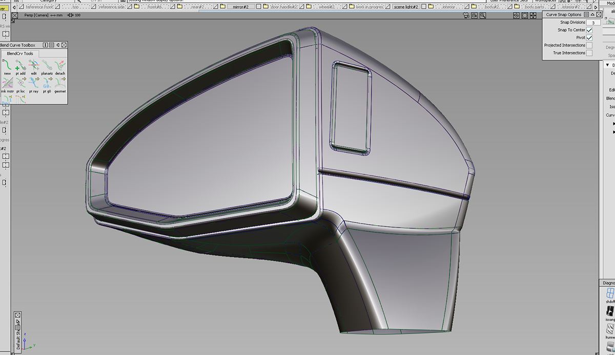 design details 3dmodels Door handle car design automotive   Door mirror