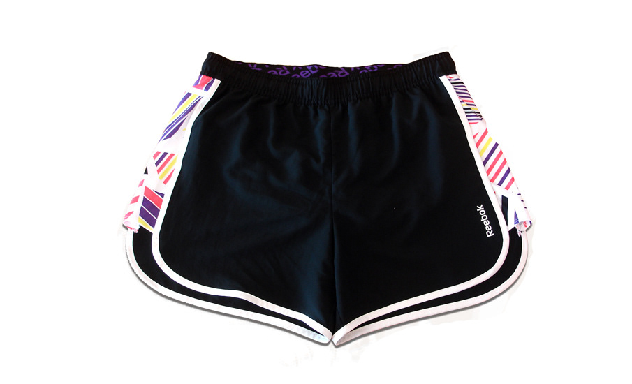 shorts athletics running apparel Sportswear graphics geometric colorful coral neon Patterns