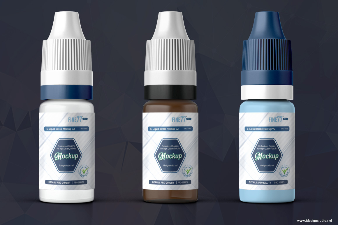 bottle dropper flavour Mockup Packaging mock-up medicine medical eliquid e-cig