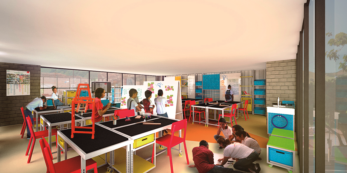 diseño interior mobiliario educación