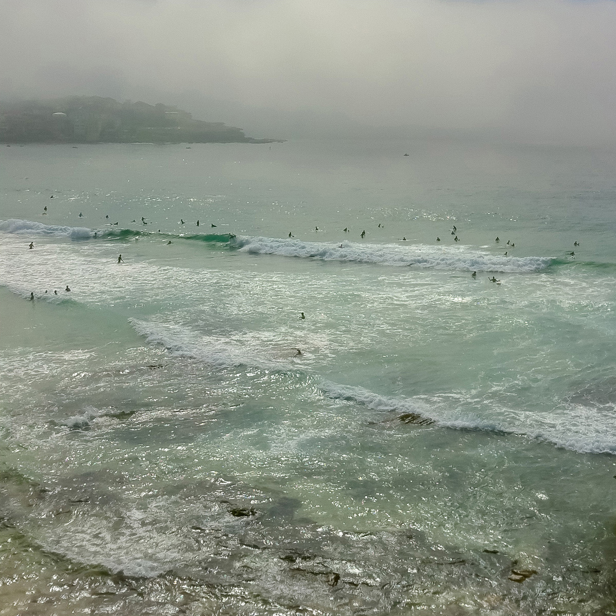 beach haze people Ocean Bondi Australia surfing wave Surf sand Landscape Pool