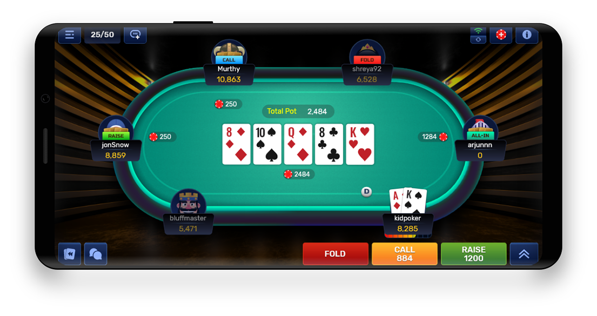 app design card games casino gambling game design  Mobile app online Poker rummy UI/UX