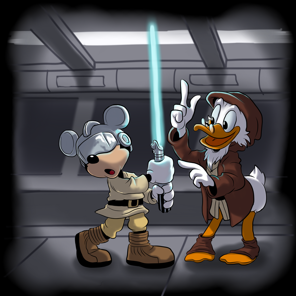mickey mouse mouse disney Pluto uncle scrooge duck dog cartoon Parody star wars luke force vader darth vader