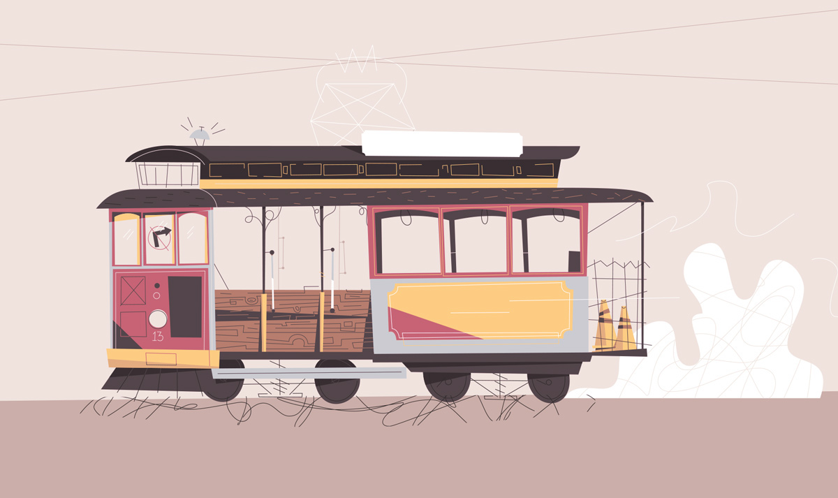 sfo SF san francisco trolley trolly traincar train speed fast roller coaster